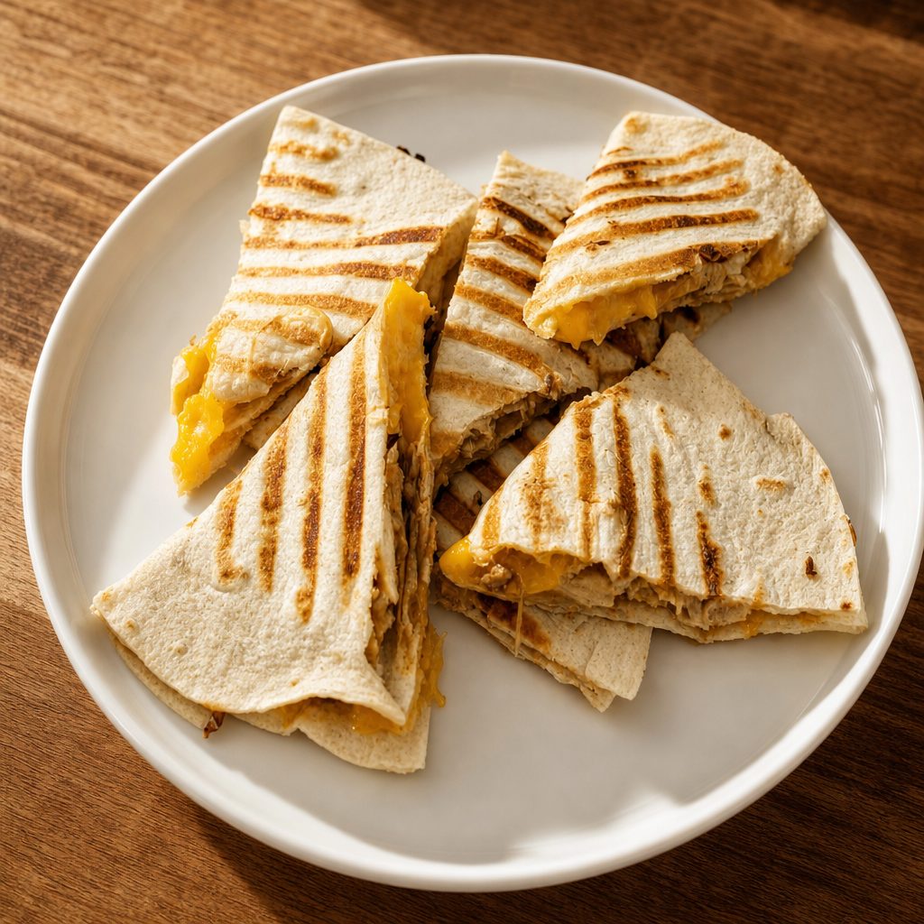 Cheese Quesadilla with Sauce.