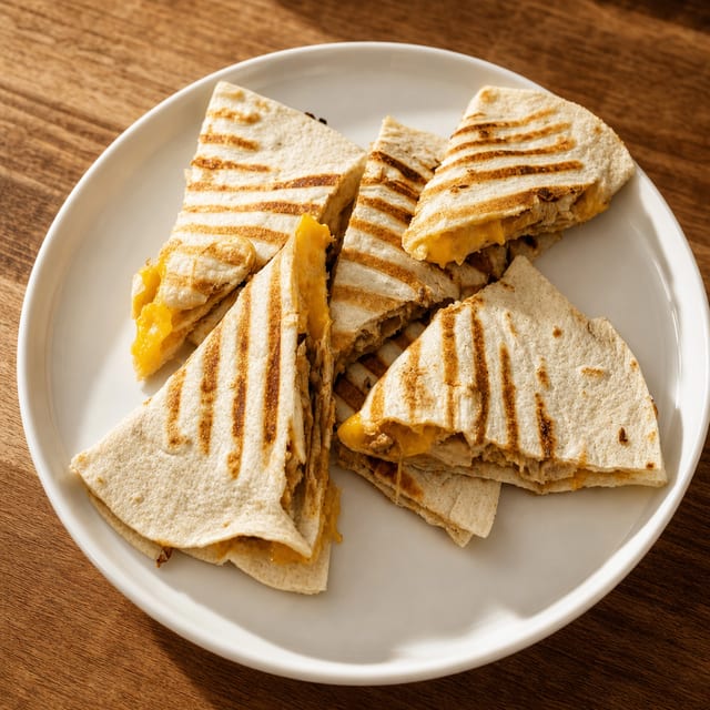 Cheese Quesadilla with Sauce.