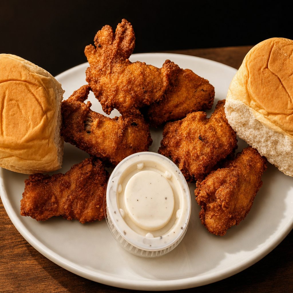 Spicy Wings and a Roll.