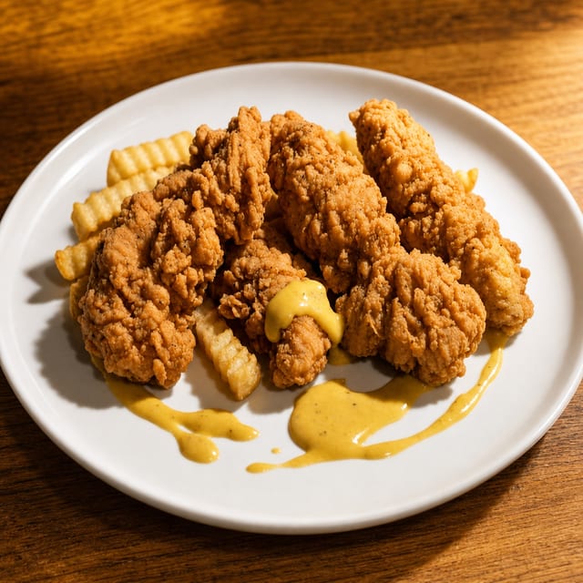 Chicken Strips and a Roll.